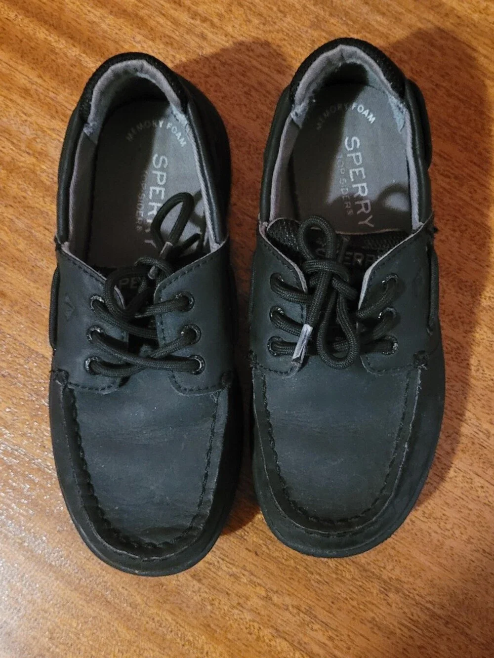 Sperry Black Convoy Boat Shoes Boy's SZ 13.5